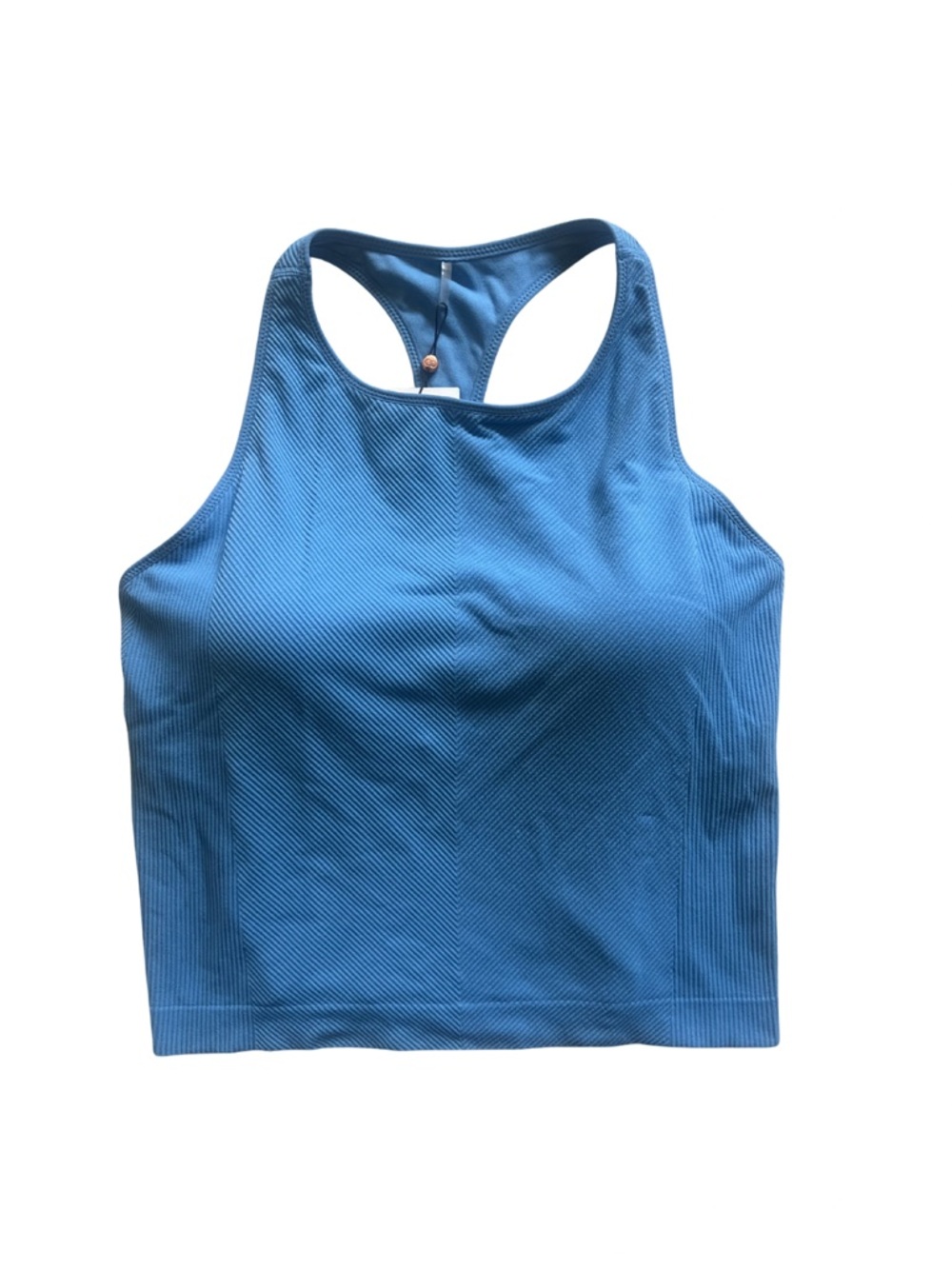 CALIA Blue Seamless Ribbed High Neck Bra Tank XXL NWT
